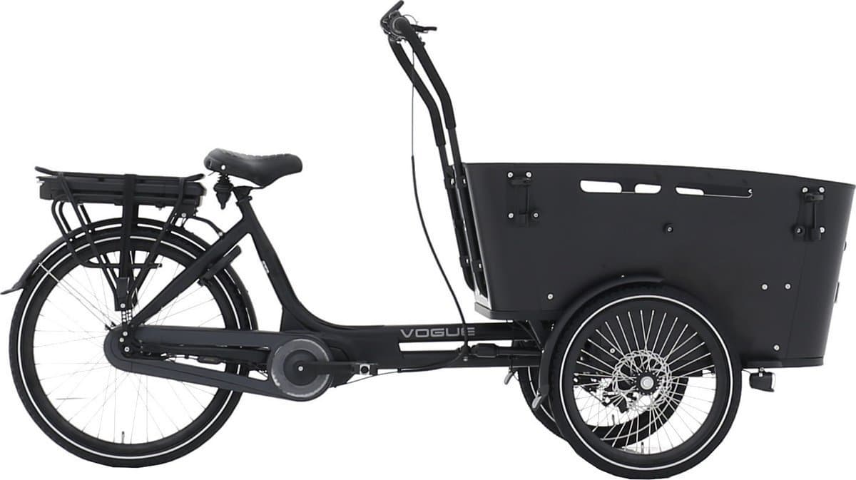 Vogue Elektrische Bakfiets Zwart - Rijklaar